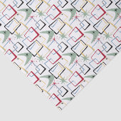 Funky Abstracte Pleinen Boomerang Retro Mid Centur Tissuepapier (Detail)