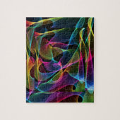 Funky abstracte regenboogkleur legpuzzel (Verticaal)