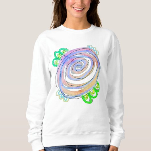 Funky Abstracte Roos Wearable Art Trui (Voorkant)