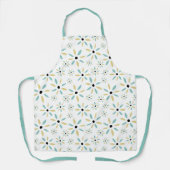 Funky Abstracte Scandinavische Retrobloemen Schort (Voorkant)