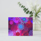Funky Abstracte Sparkle Shine Flower Petals Briefkaart (Staand voorkant)