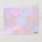 Funky Abstracte Sparkle Shine Flower Petals Briefkaart (Achterkant)