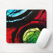 Funky Abstracte Stippen Art Muismat (Met muis)