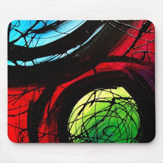 Funky Abstracte Stippen Art Muismat (Voorkant)