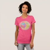 Funky Abstracte Sun Face Wearable Art T-shirt (Voorkant volledig)