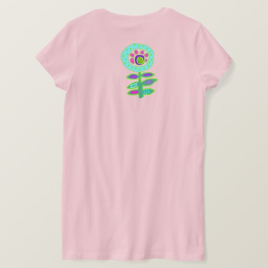 Funky Abstracte ventilatorkunst Draag T-shirt (Design achterkant)