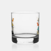 Funky Abstracte Vogels Midden Eeuw Deens Modern Whisky Glas (Links)