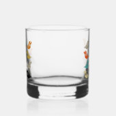Funky Abstracte Vogels Midden Eeuw Deens Modern Whisky Glas (Rechts)