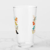 Funky Abstracte vogels midden eeuw Modern Glas (Rechts)