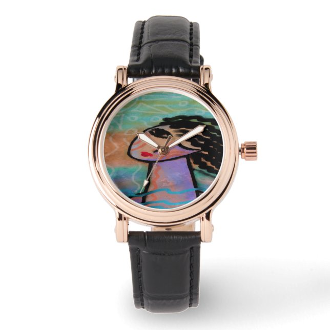 Funky Abstracte Wearable Art Horloge (Voorkant)