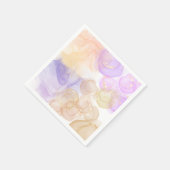 Funky abstracte zomerse paarse gele kleuren servet (Hoek)