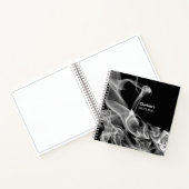Funky Abstracte zwarte witte roke boten Notitieboek (Binnen)