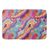 Funky Agaat Geode Abstract Patroon Badkamer Badmat (Voorkant)