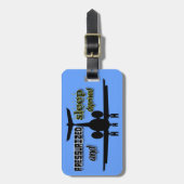 Funky Airplane Luggage Identity Label Bagagelabel (Voorkant verticaal)