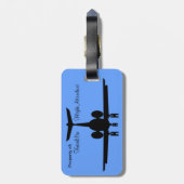 Funky Airplane Luggage Identity Label Bagagelabel (Achterkant verticaal)
