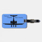 Funky Airplane Luggage Identity Label Bagagelabel (Achterkant horizontaal)