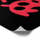 Funky Alien Dragon Yellow - Neon Pop Art Creature Poster (Hoek)