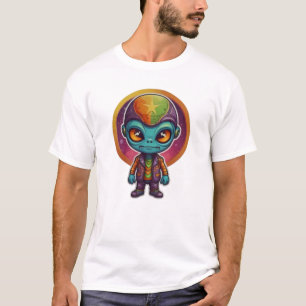 Funky Alien Peace Sign T-shirt