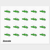 Funky Alligator Ronde Sticker (Vel)