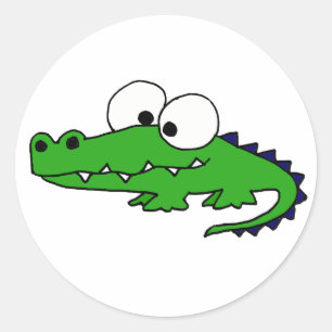 Funky Alligator Ronde Sticker