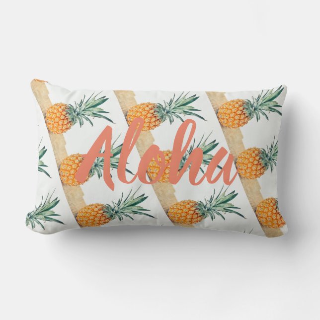 Funky Aloha Ananas Print Worp Kussen Cushion (Voorkant)