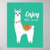 Funky alpaca drama llama poster (Voorkant)