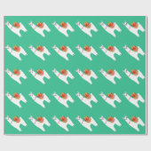 Funky Alpaca Kerstschattige lama Cadeaupapier (Vlak)