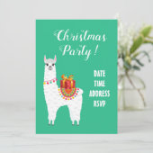 Funky Alpaca Kerstschattige lama Kaart (Staand voorkant)