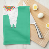 Funky Alpaca Kerstschattige lama Theedoek (Quarter Fold)