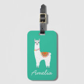 Funky Alpaca llama drama schattig dier Bagagelabel (Voorkant (verticaal))