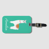 Funky Alpaca llama drama schattig dier Bagagelabel (Voorkant (horizontaal))