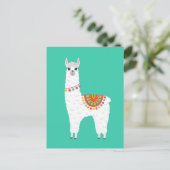 Funky Alpaca llama drama schattig dier Briefkaart (Staand voorkant)