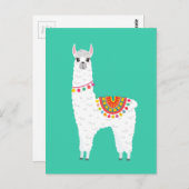 Funky Alpaca llama drama schattig dier Briefkaart (Voorkant / Achterkant)