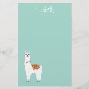 Funky Alpaca llama drama schattig dier Briefpapier