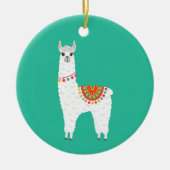 Funky Alpaca llama drama schattig dier Keramisch Ornament (Voorkant)