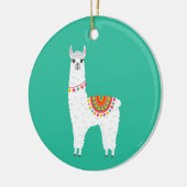 Funky Alpaca llama drama schattig dier Keramisch Ornament (Links)