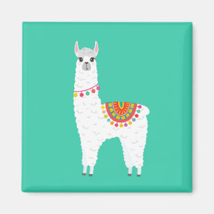 Funky Alpaca llama drama schattig dier Magneet