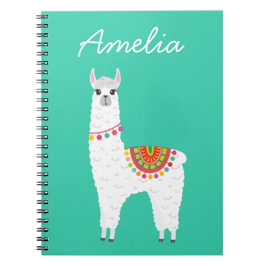 Funky Alpaca llama drama schattig dier Notitieboek (Voorkant)