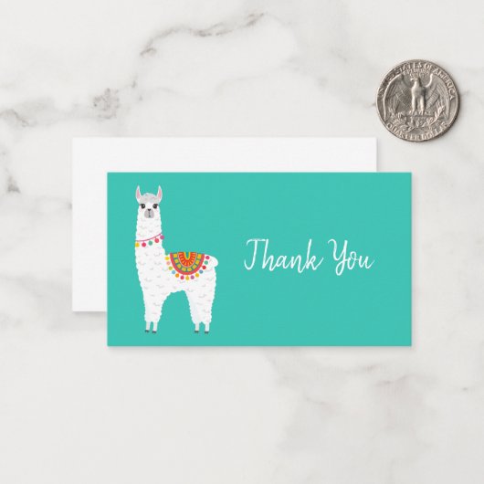 Funky Alpaca llama drama schattig dier Notitiekaartje (Voorkant / Achterkant in situ)
