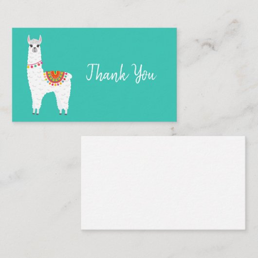 Funky Alpaca llama drama schattig dier Notitiekaartje (Voorkant / Achterkant)