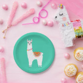 Funky Alpaca llama drama schattig dier Papieren Bordje (Feest)