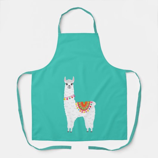 Funky Alpaca llama drama schattig dier Schort (Voorkant)