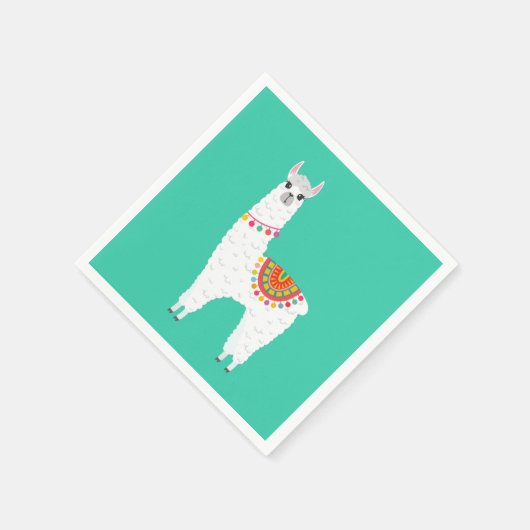 Funky Alpaca llama drama schattig dier Servet (Hoek)