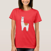 Funky Alpaca llama drama schattig dier T-shirt (Voorkant)