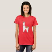 Funky Alpaca llama drama schattig dier T-shirt (Voorkant volledig)