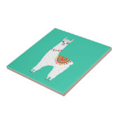 Funky Alpaca llama drama schattig dier Tegeltje (Zijkant)