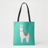 Funky Alpaca llama drama schattig dier Tote Bag (Voorkant)