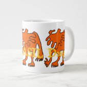 Funky Amoeba Design Jumbo Mok! Grote Koffiekop (Voorkant rechts)