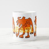 Funky Amoeba Design Jumbo Mok! Grote Koffiekop (Voorkant)