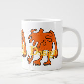 Funky Amoeba Design Jumbo Mok! Grote Koffiekop (Rechts)
